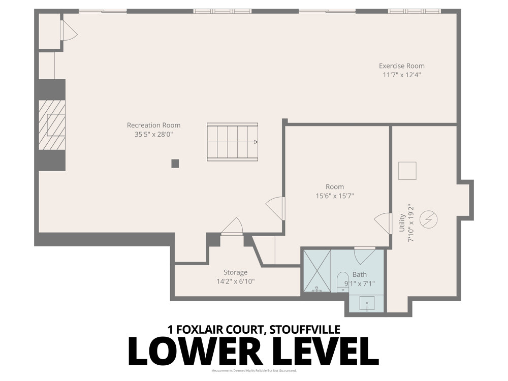 Lower Level floor plan of 1 Foxlair Court, Whitchurch-Stouffville