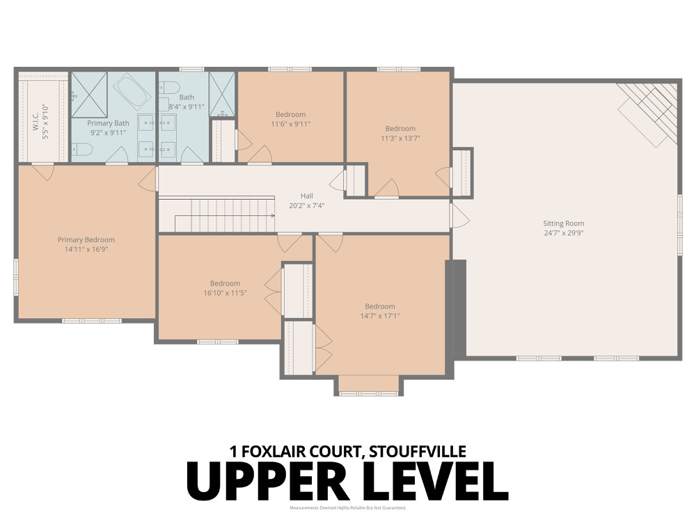 Upper Level floor plan of 1 Foxlair Court, Whitchurch-Stouffville