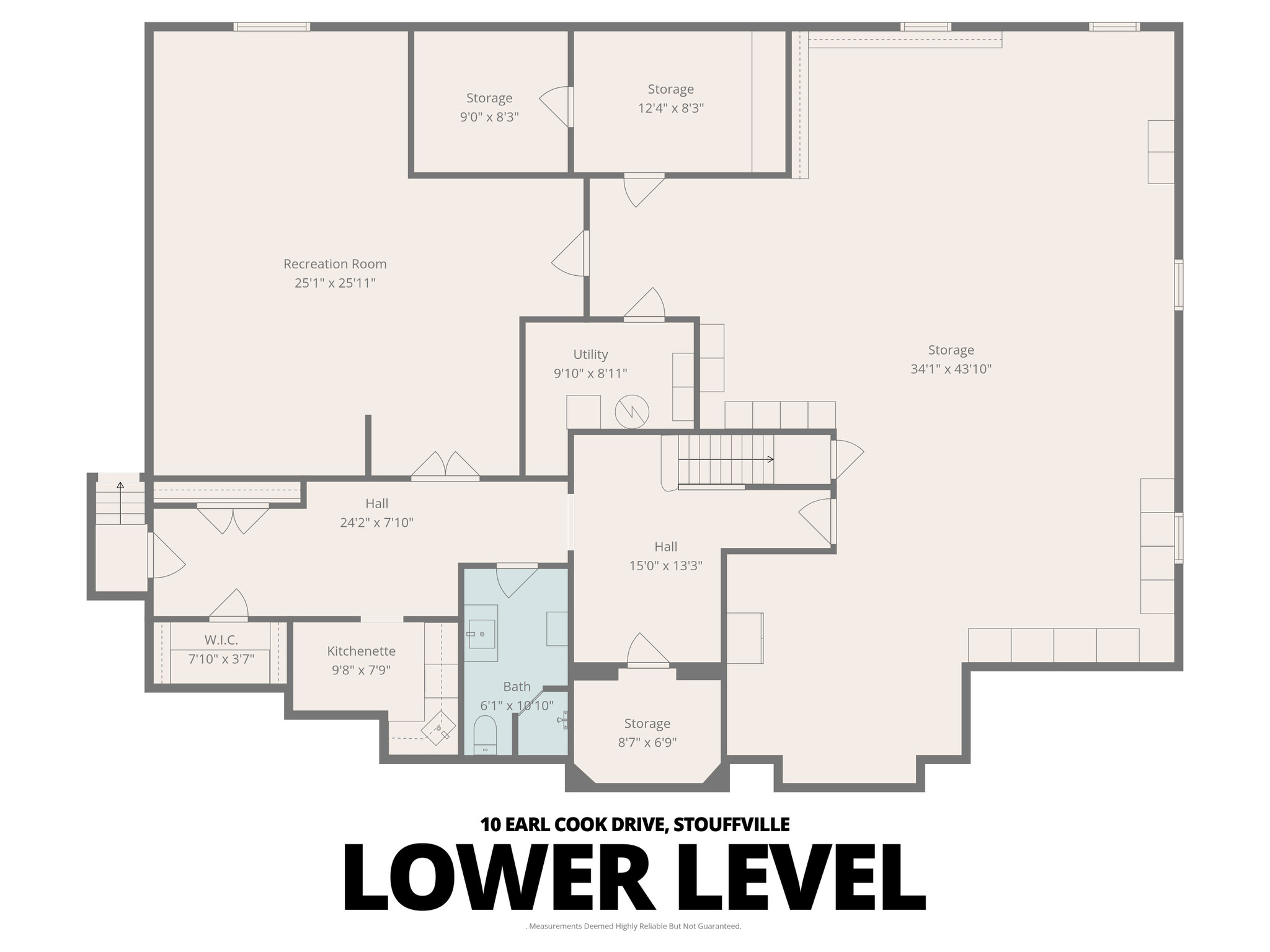 Lower Level floor plan of 10 Earl Cook Drive, Whitchurch-Stouffville