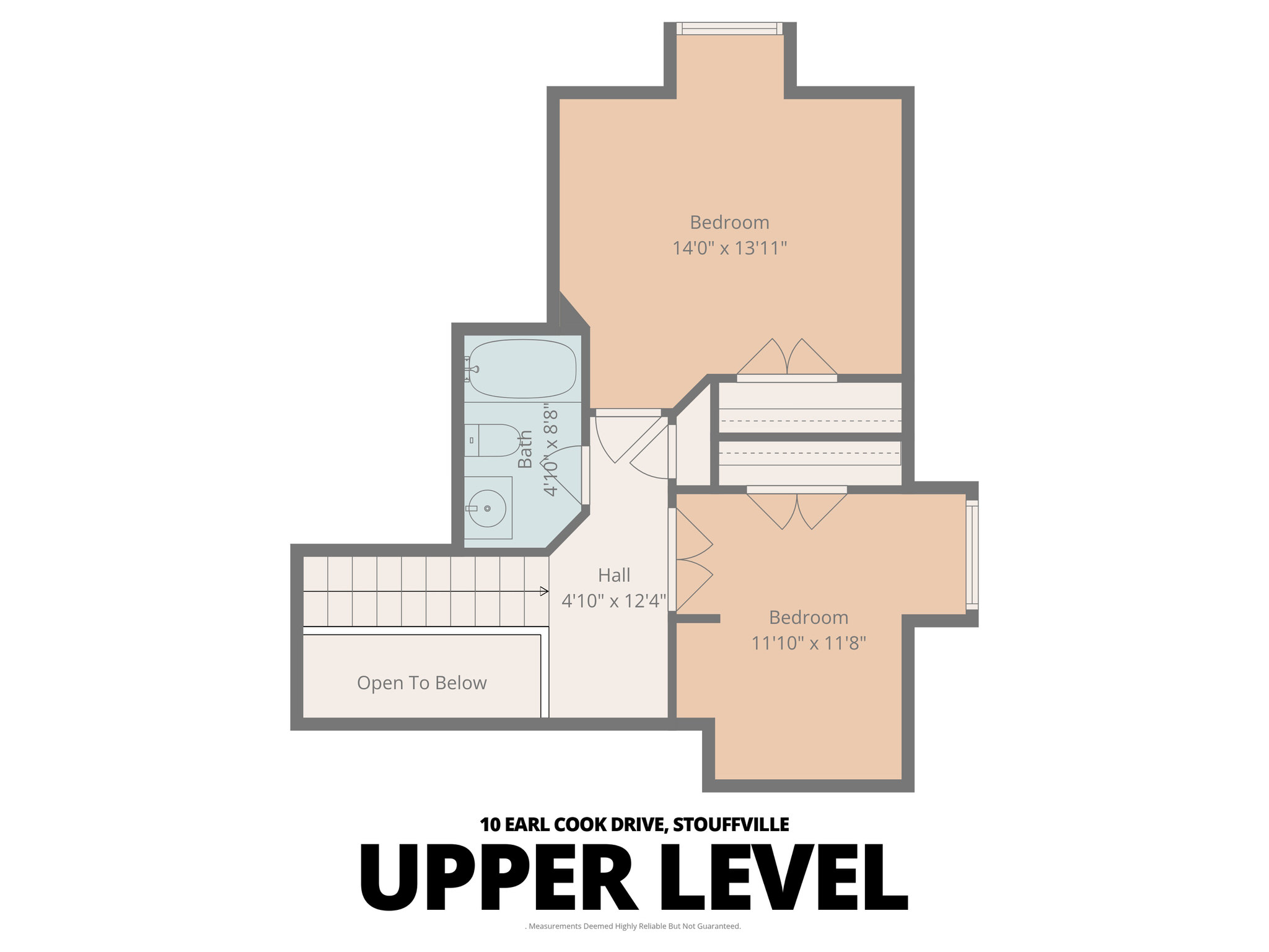 Upper Level floor plan of 10 Earl Cook Drive, Whitchurch-Stouffville
