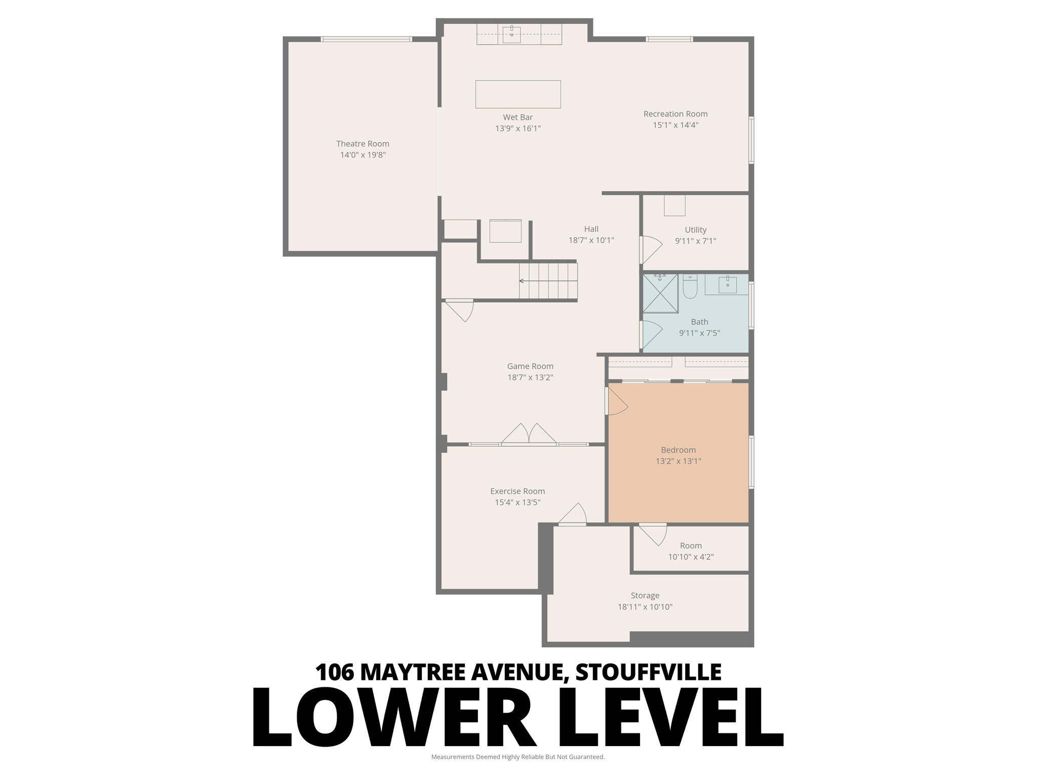 Lower Level floor plan of 106 Maytree Avenue, Stouffville