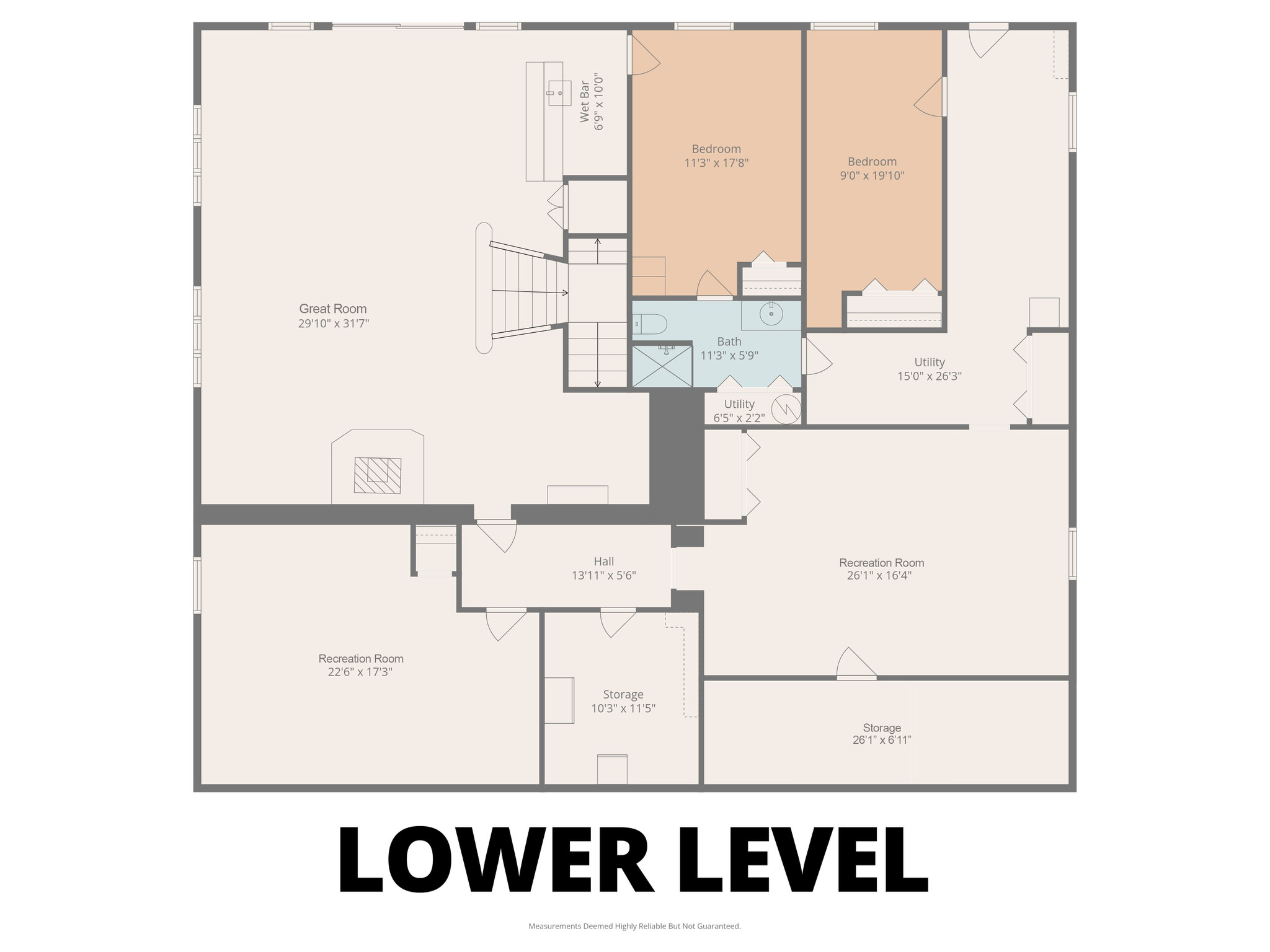Lower floor plan of 159 Highway 47, Uxbridge