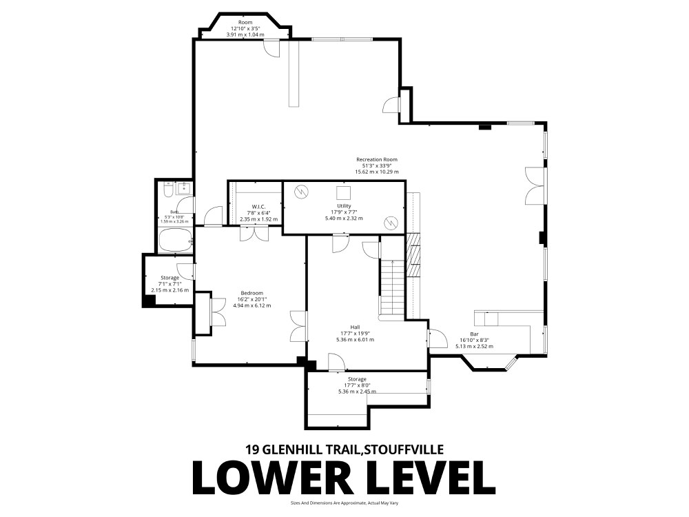 Lower Level floor plan of 19 Glenhill Trail, Whitchurch-Stouffville