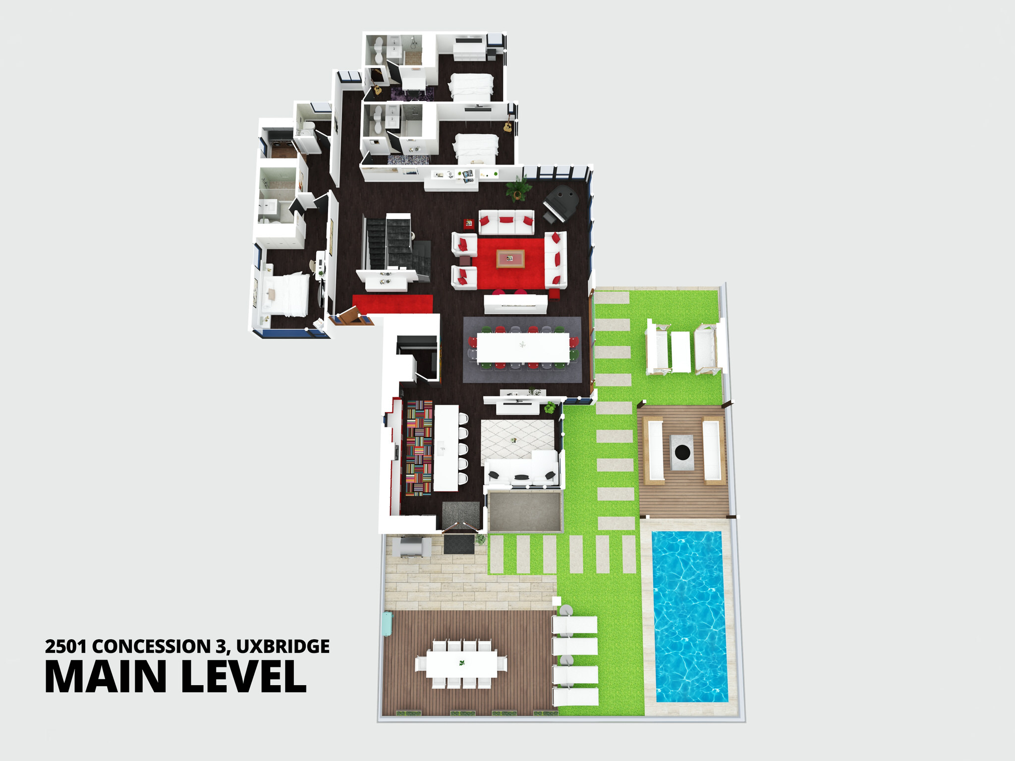 Main Level floor plan of 2501 Concession 3, Uxbridge