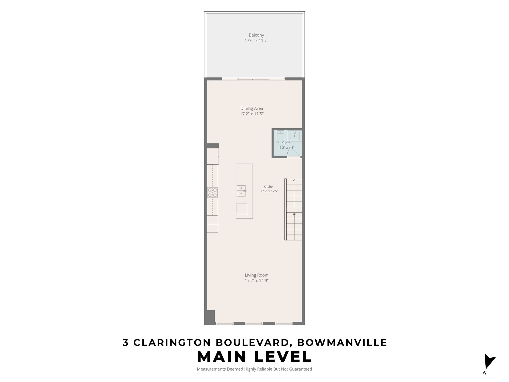 Main Level floor plan of 3 Clarington Blvd, Bowmanville