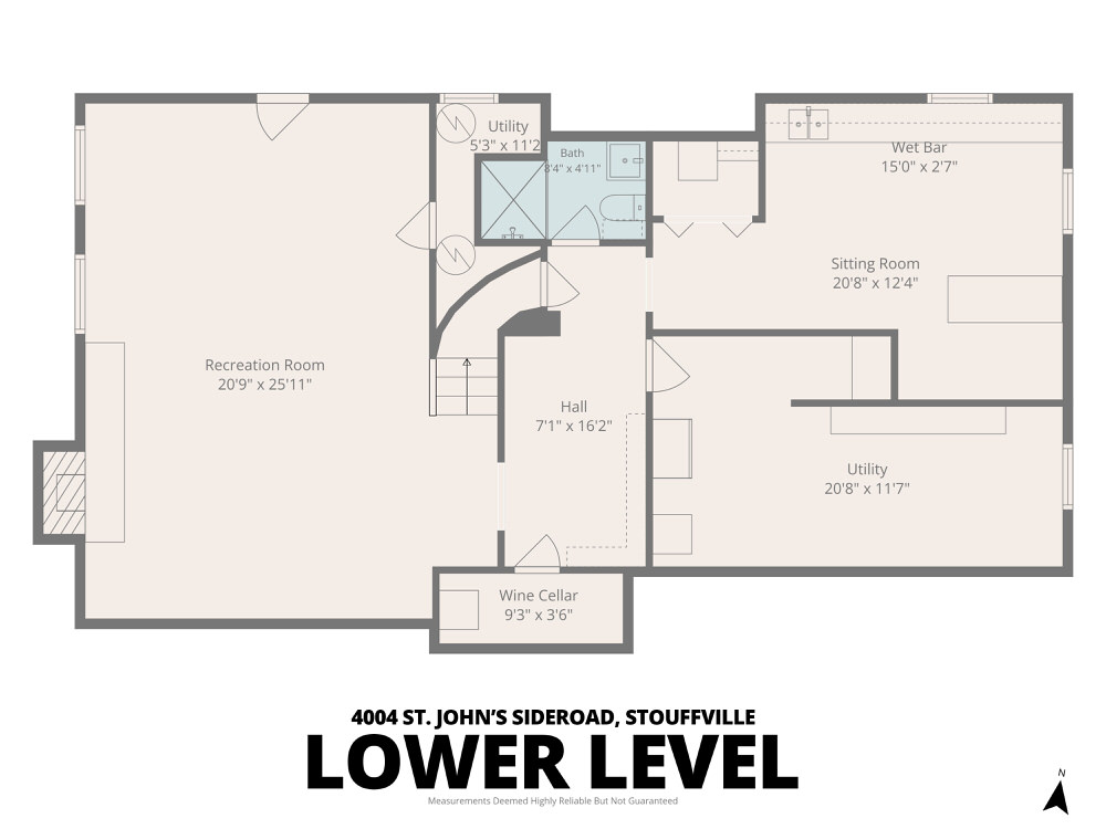 Lower Level floor plan of 4004 St. John's Sideroad, Whitchurch-Stouffville