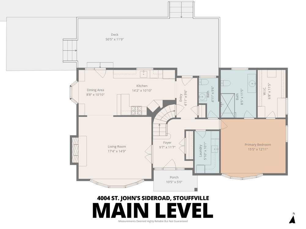 Main Level floor plan of 4004 St. John's Sideroad, Whitchurch-Stouffville