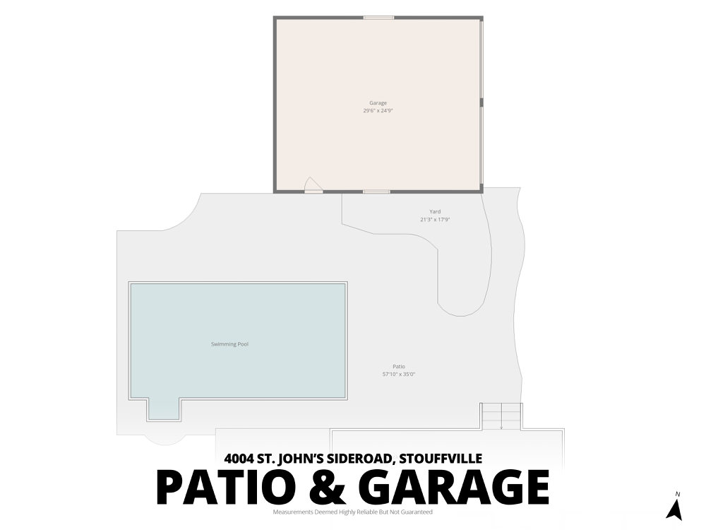 Detached Garage, Pool and Patio floor plan of 4004 St. John's Sideroad, Whitchurch-Stouffville