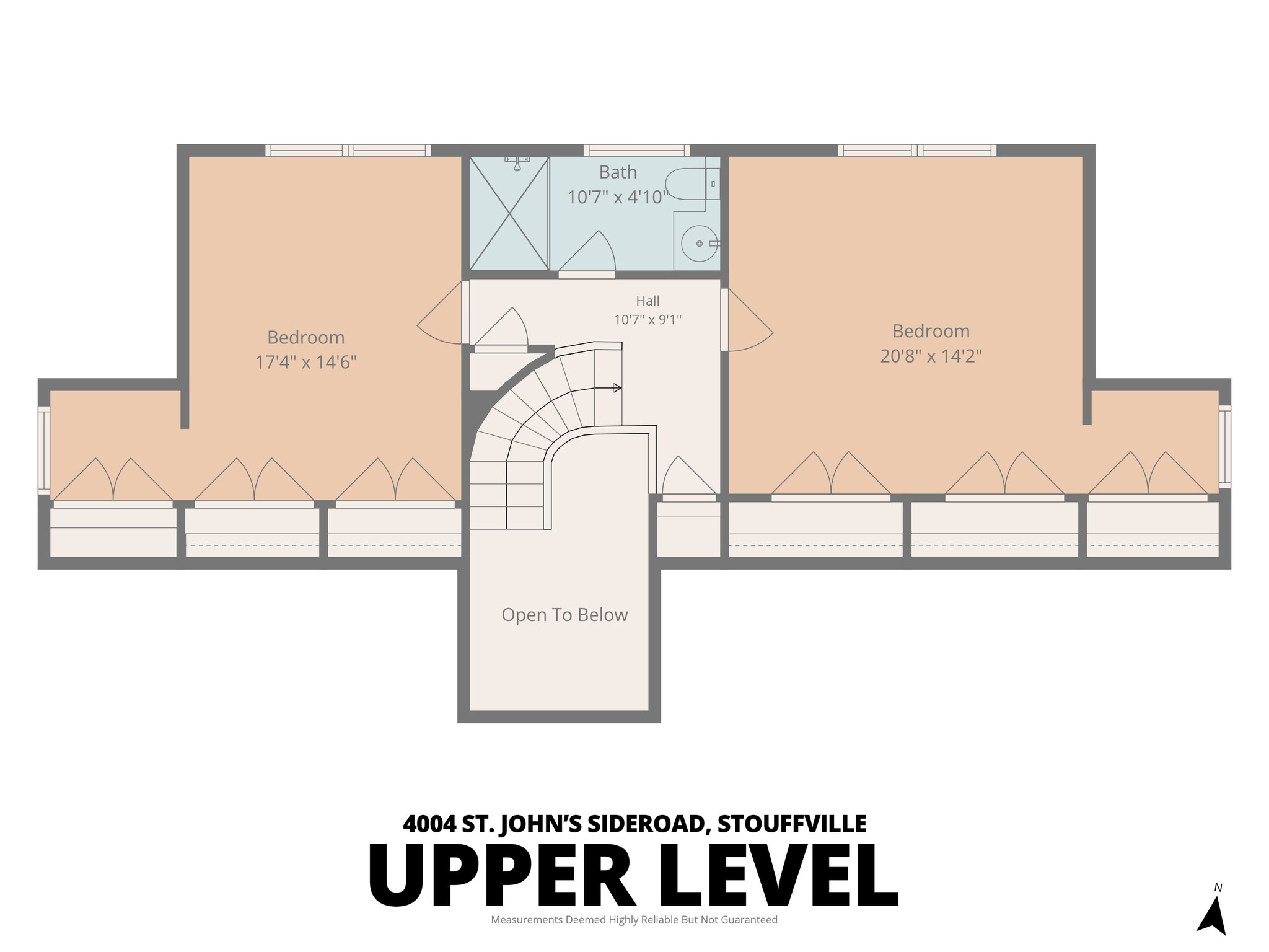 Upper Level floor plan of 4004 St. John's Sideroad, Whitchurch-Stouffville