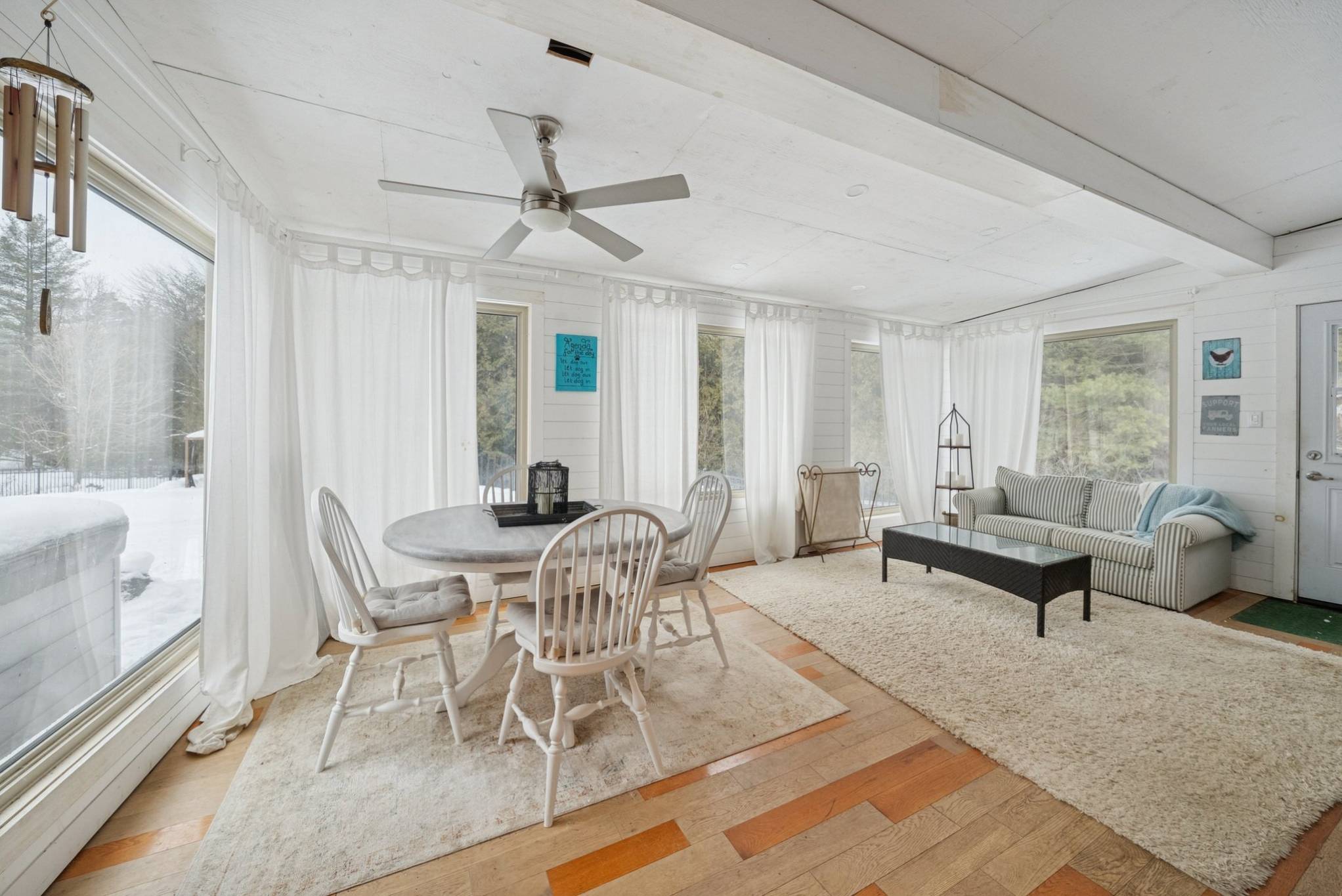 Kitchen with walkout to Sunroom, Backyard and In-ground Pool at 14574 McCowan Road Whitchurch-Stouffville 14574