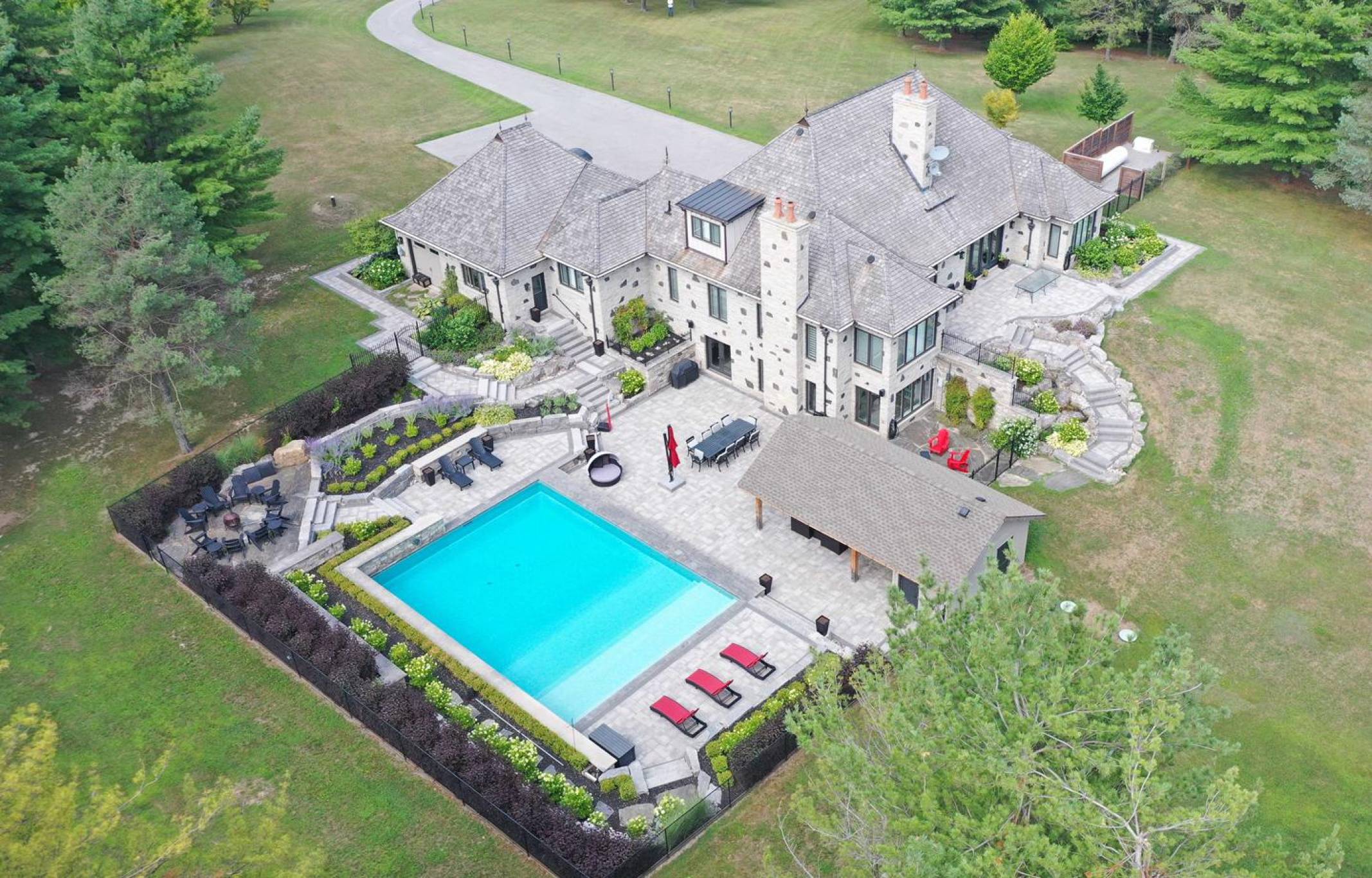 14834 York Durham Ln, Stouffville - Custom Built Stone Estate on 9 Private Rolling Acres