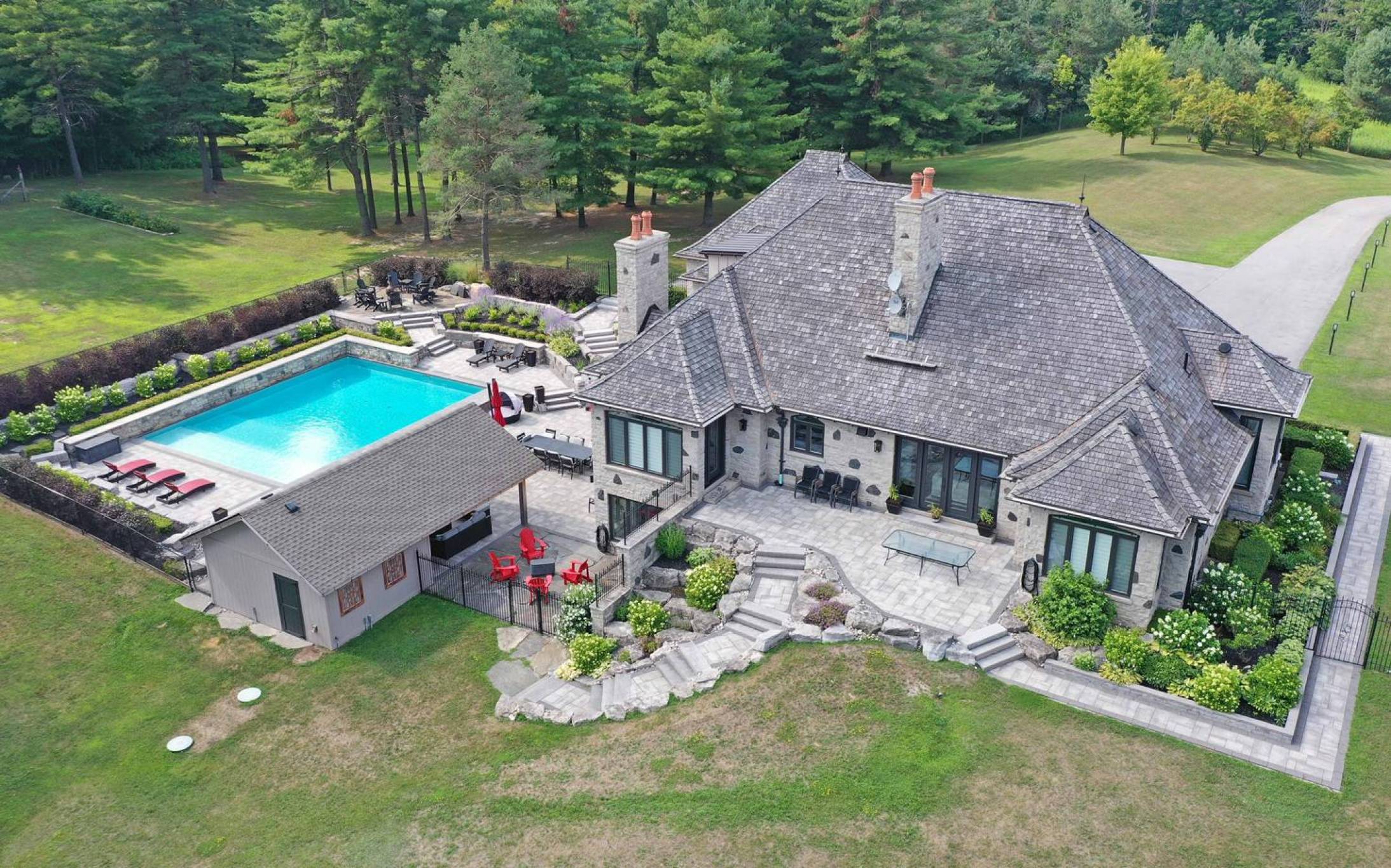 14834 York Durham Ln, Stouffville - Custom Built Stone Estate on 9 Private Rolling Acres