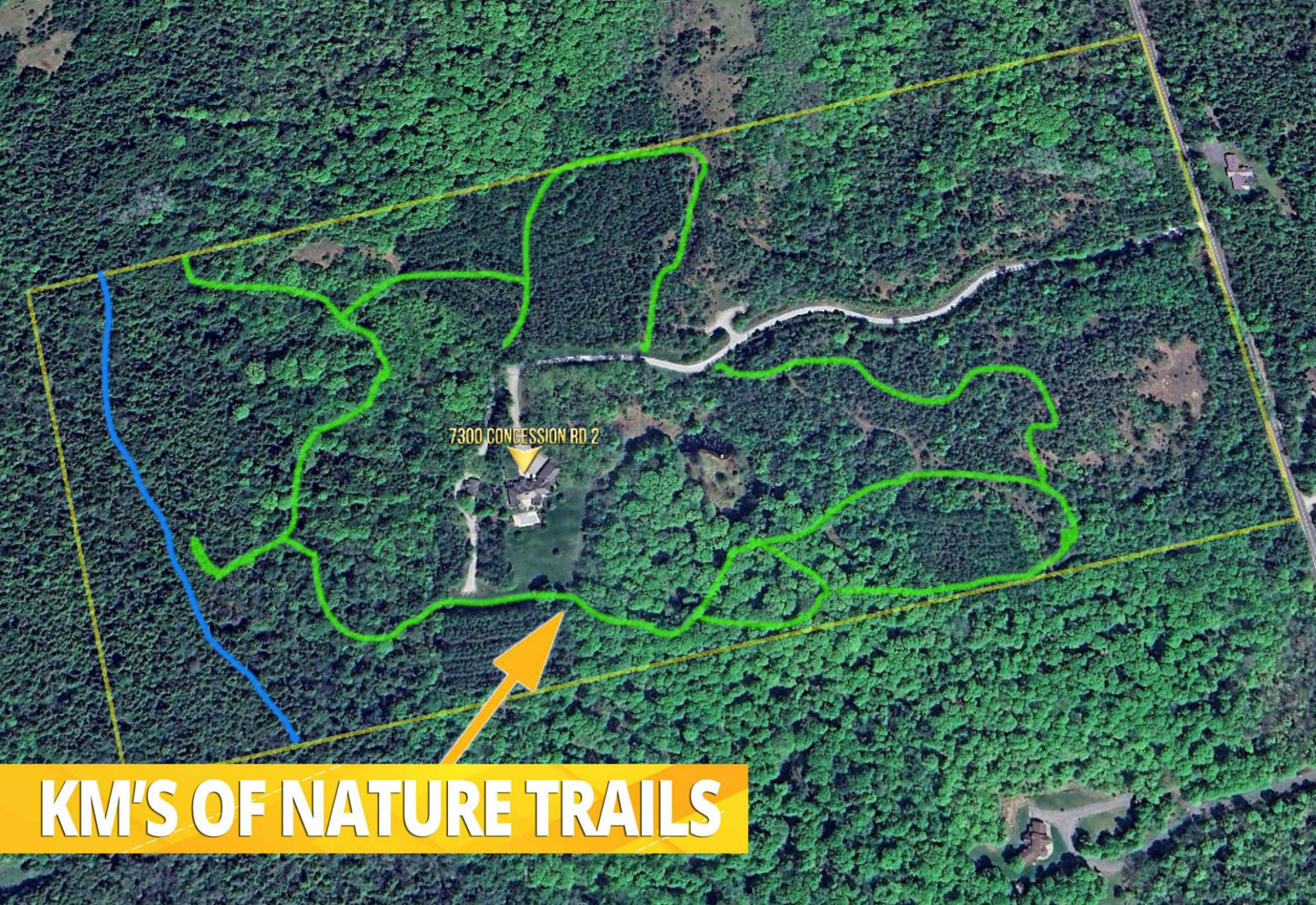 7300 Concession 2 - A 92-Acre Luxury Gated Estate with Private Forest Trails and Guest House