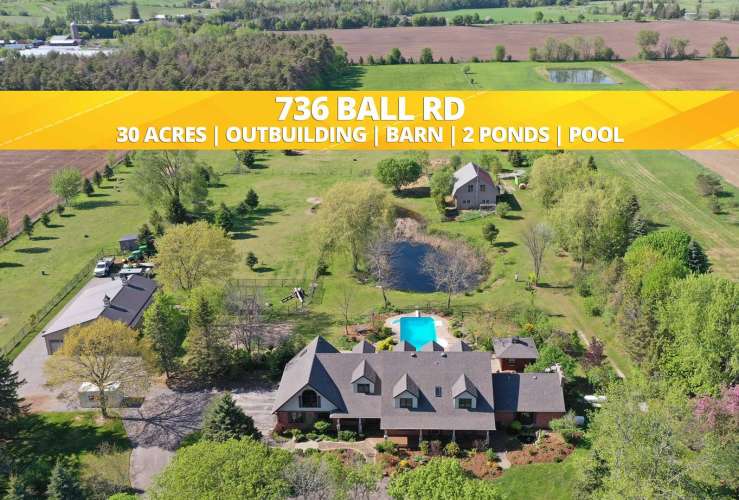 736 Ball Rd, Uxbridge - Stunning 30 Acre Country Estate Minutes to Town of Uxbridge